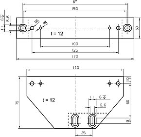 PI M-590.00 Three-Point Support Set Drawing PI M-590.00 Three-Point Support Set Drawing