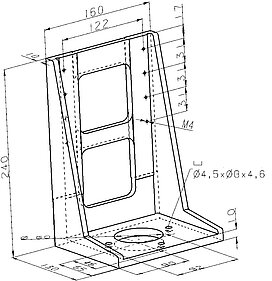PI M-592.10 Drawing PI M-592.10 Z-Axis Mounting Bracket Drawing