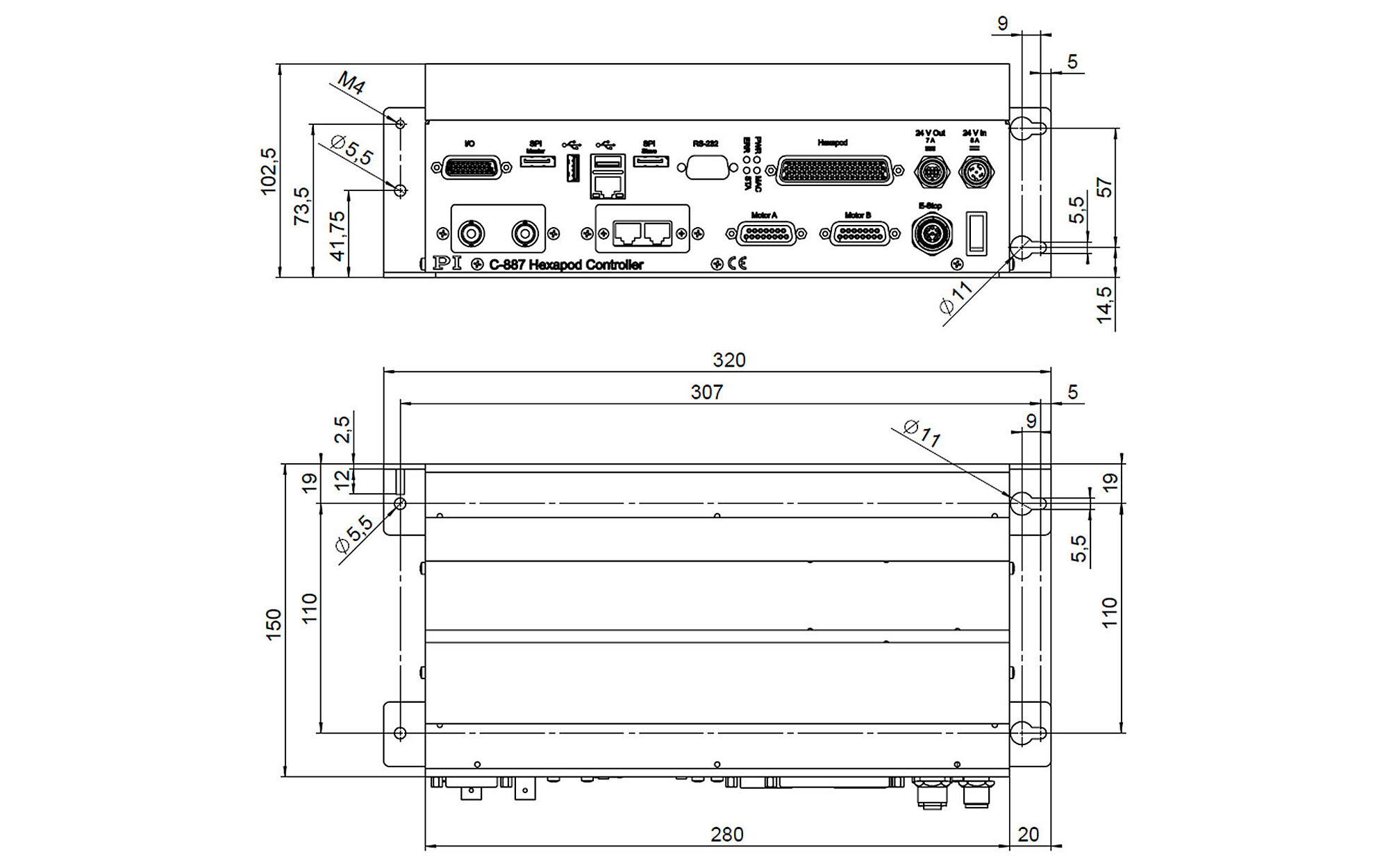 c-887-52x-hexapod-motion-controller